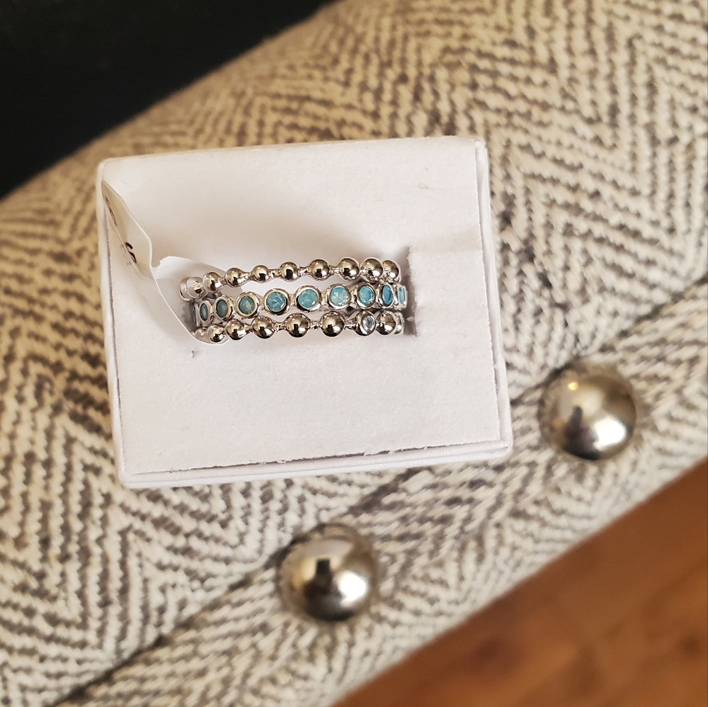 Sterling Ring Blue Topaz